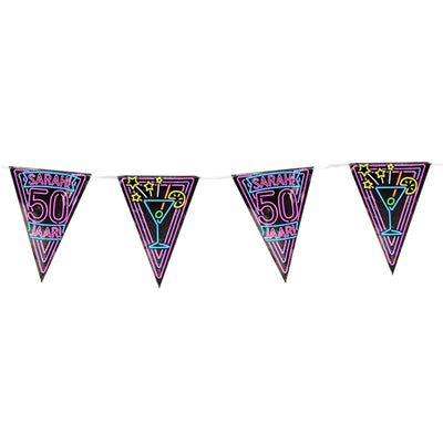 Bandiera neon per feste Paperdreams, Sarah