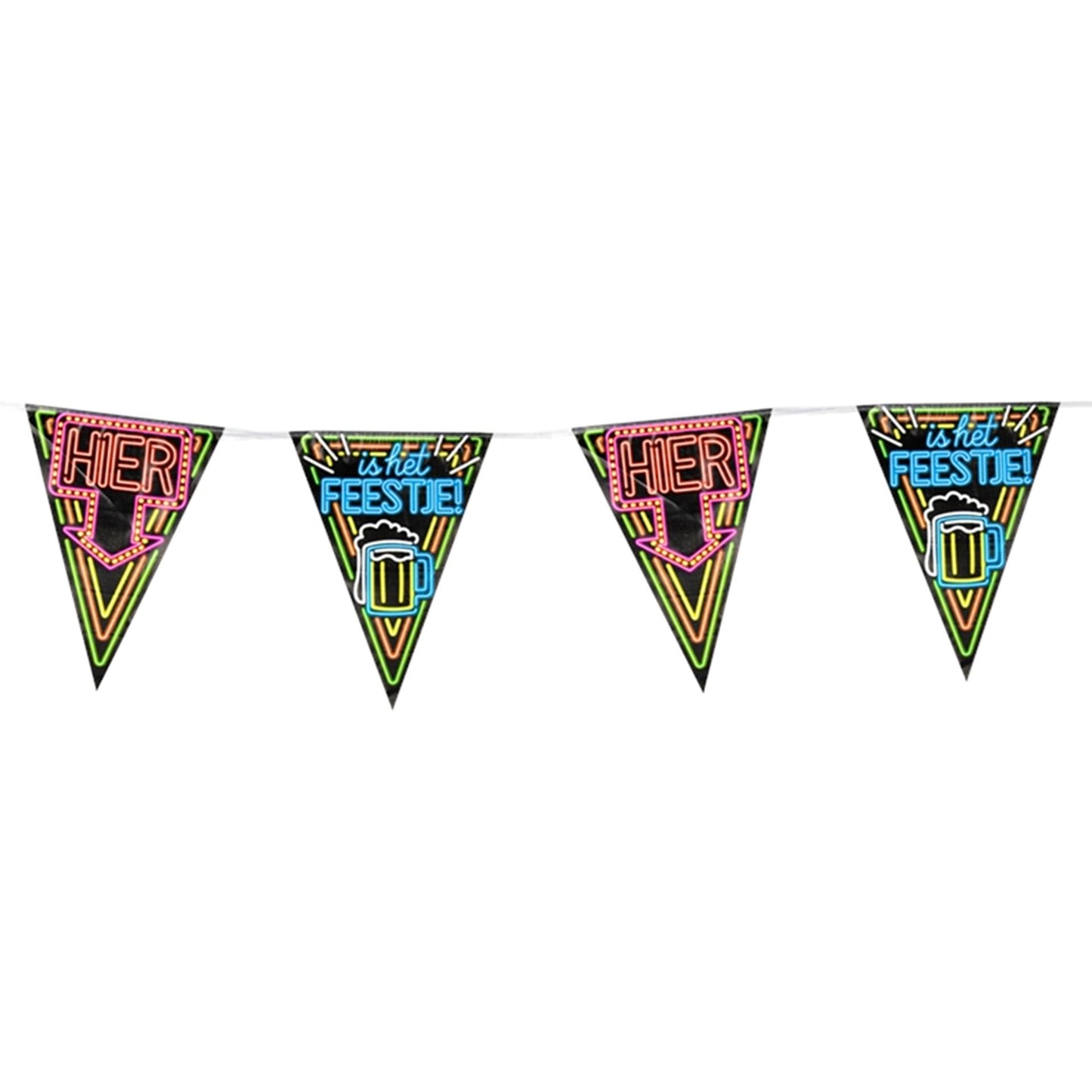 Paperdreams neon party vlag feestje