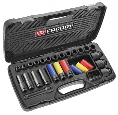 Set bussole a impatto Facom 1 2 10-32 mm