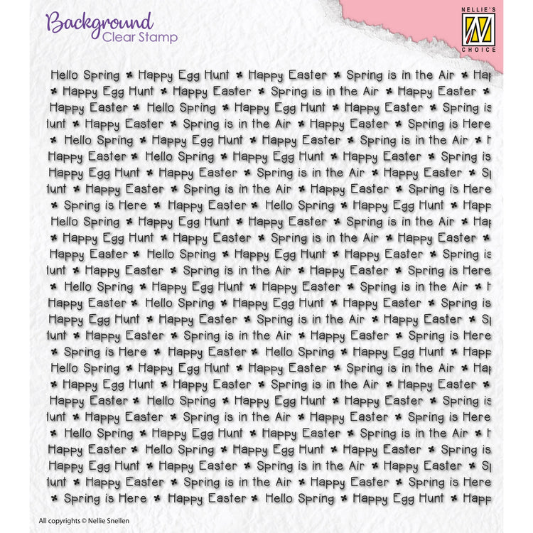 Nellie's choice • background clear stamp happy easter