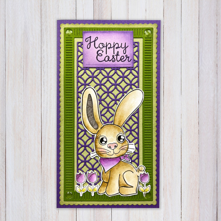 Nellie's choice • clear stamp set a5 hoppy easter