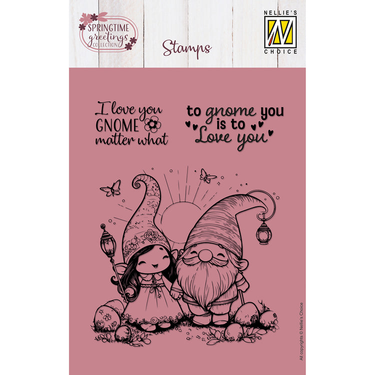 Nellie's choice • clear stamps gnome en elf 3st.