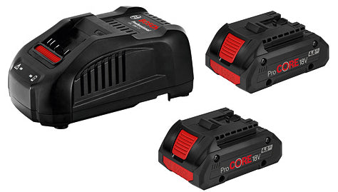 Set de iniciación bosch azul 18v con 2 baterías procore18v 4.0ah + cargador gal 1880 cv - 1600a016gf