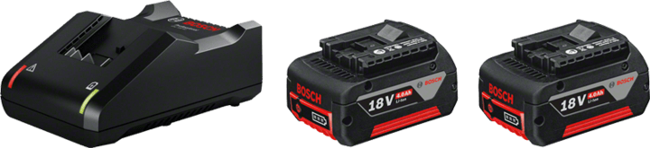 Set de arranque bosch azul 18v con 2 baterias 18v 4.0ah + cargador gal 18v-40 - 1600a019s0