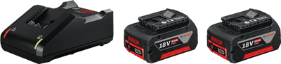 Set de arranque bosch azul 18v con 2 baterias 18v 4.0ah + cargador gal 18v-40 - 1600a019s0