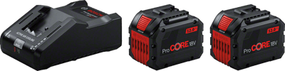 Bosch blauw 2 x procore18v 12.0ah + 1 x gal 18v-160 | accuset - 1600a02t5w