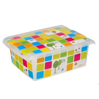 Contenitore per bambini Oct con coperchio, 10 litri