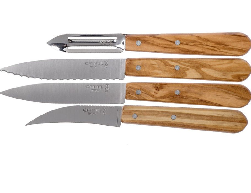 Opinile Kitchen Knives Olive Wood 4 pezzi