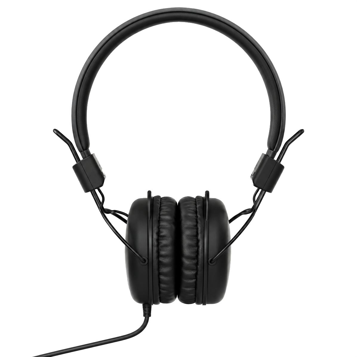Auriculares NEDIS HPWD1100BK con cable de cable de cable de cable de cable 1.2 m redondo negro