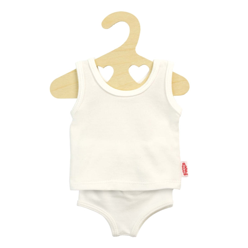 Heless poppenonderbroek en -hemd wit, 28-35 cm