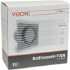 Enzo orno badkamer - toilet ventilator wit 125mm + timer en sensor - 8611070