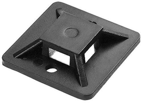 Orno sella adesiva per fascetta 20x20mm nera sacchetto (50) - 4113482