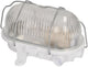 Orno aplique E27 ovalado de PVC con cesta de cristal y metal blanco - 5014312