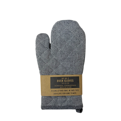 Manopla para horno gris oscuro 18x28cm 2 piezas