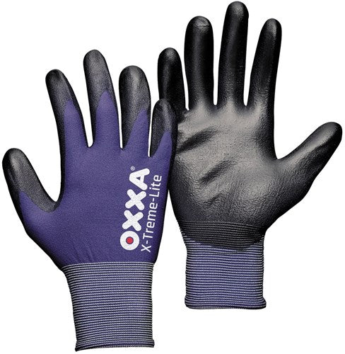 Oxxa x-treme-lite werkhandschoen pu nylon blauw, 10 - 15110010 - 15110010