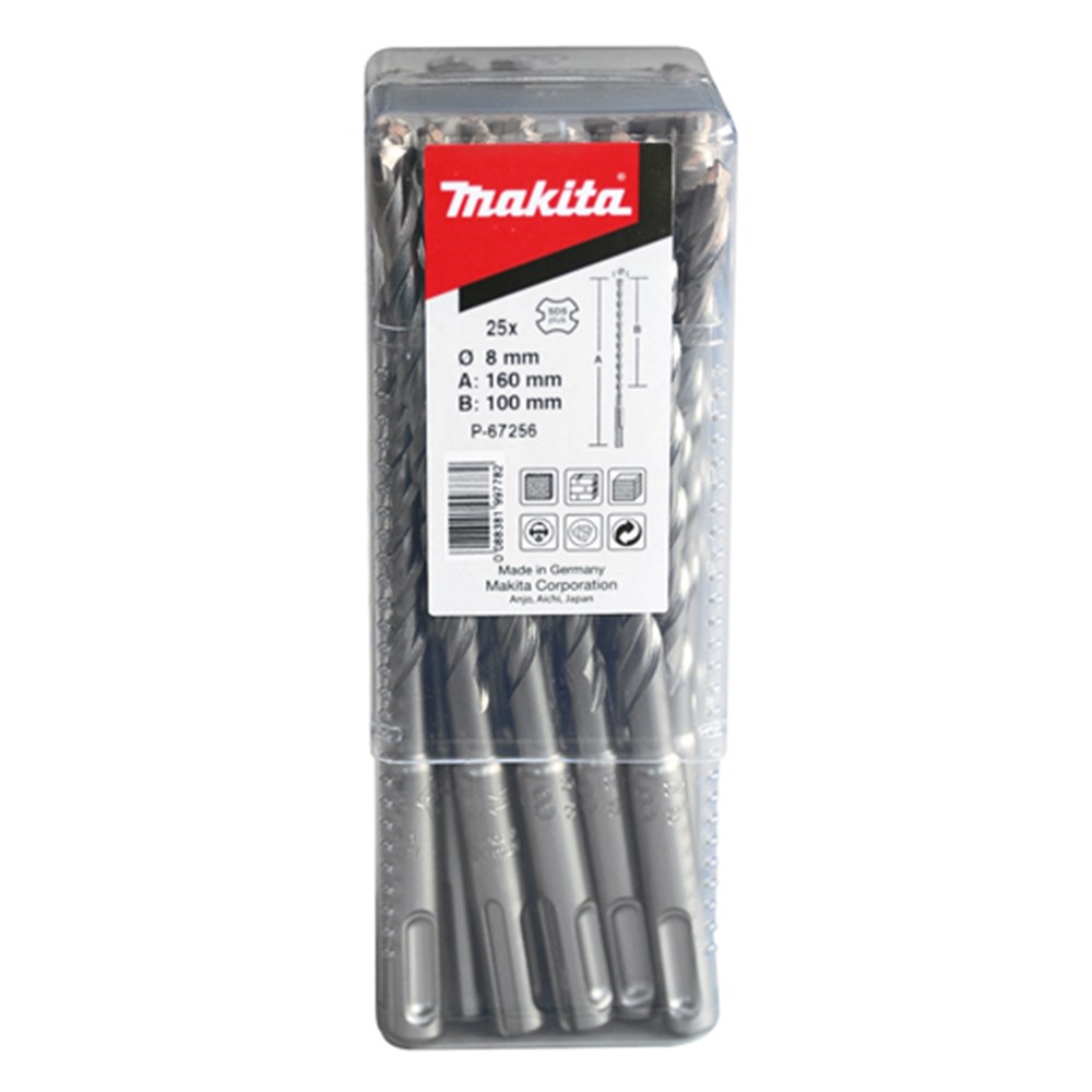 Accessori Makita p2s:trapano sds-plus 8x160mm 10pz - b-46545-10
