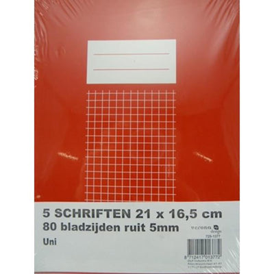 Quaderni Verona 5 pz 21x16,5 cm rombo 5mm uni