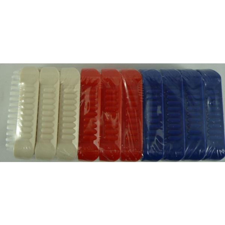 Pennello per unghie in plastica rosso confezione da 10 pz