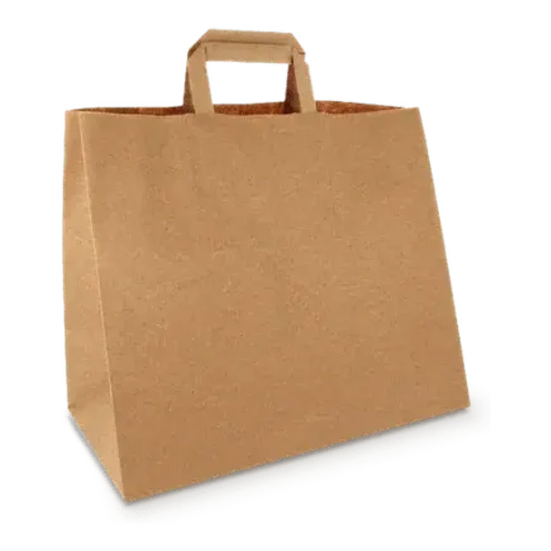 Shopper in carta grande 32+17x27 cm marrone (250 pezzi)