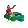 Sandbox con tapa tapa de 115 x 83 cm de verde