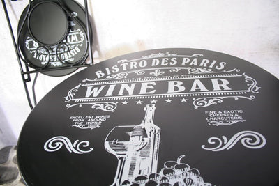 Sens bistro set paris 3-piece metal black
