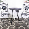 Set bistrot Sens Parigi 3 pezzi in metallo nero