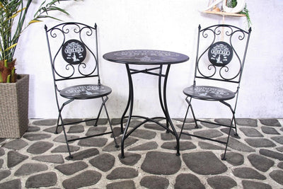 Sens bistro set paris 3-piece metal black