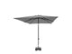 Madison parasol moraira push-up vierkant 230x230cm met tilt-functie lichtgrijs