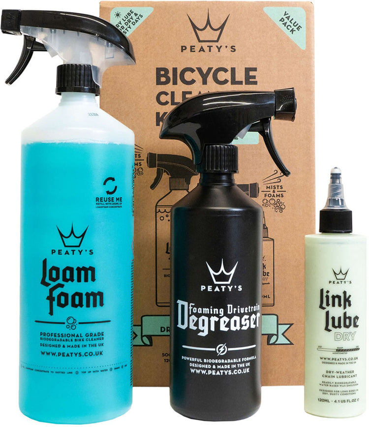 Peaty's Wash Degrease Dry Lube - Kit di pulizia per biciclette