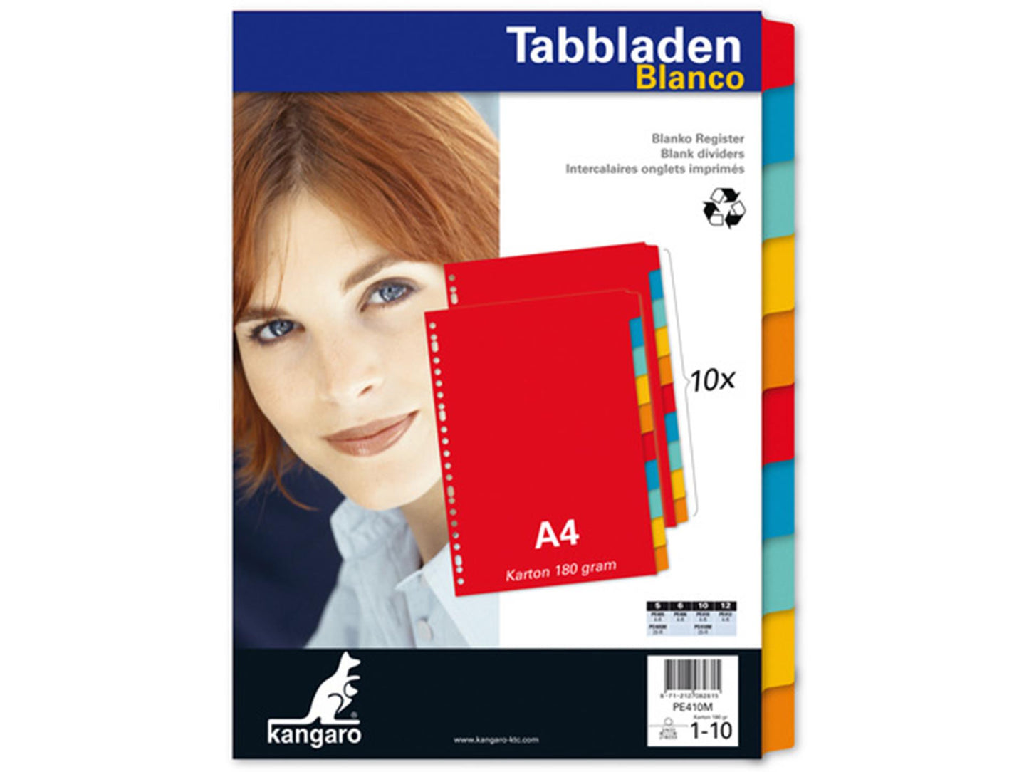 Kangaro tabs a4 23 anillas cartulina