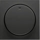 Peha badora placca nera opaca + dimmer a pulsante - 4603750