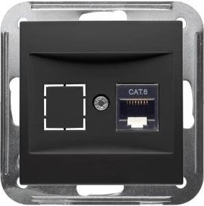 Peha badora nero opaco incasso utp cat6 rj45 singolo - 4603600