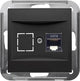 Peha badora nero opaco incasso utp cat6 rj45 singolo - 4603600