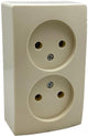 Peha opbouw stopcontact dubbel creme - 4678960