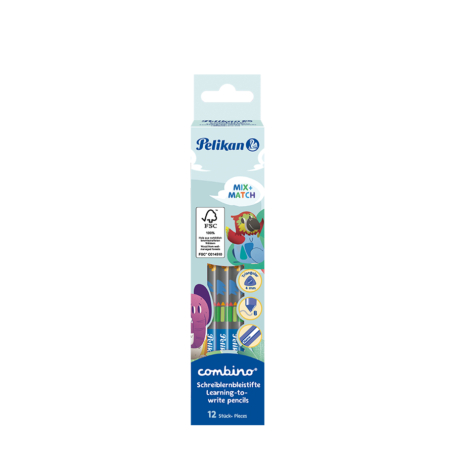 Matite Pelikan combinate blu 12 pezzi