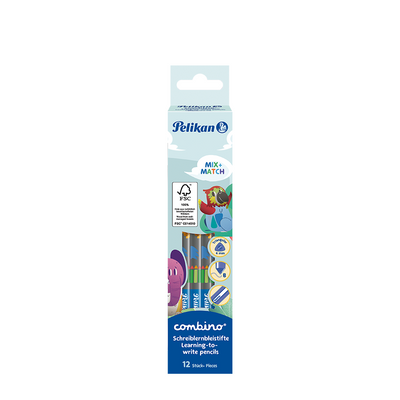 Pelikan lapices combino azul 12 piezas