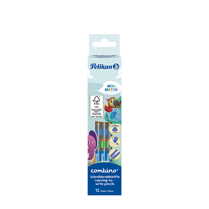 Matite Pelikan combinate blu 12 pezzi