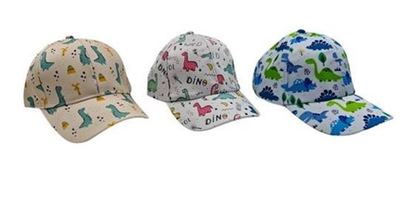 Gorra de béisbol infantil dinosaurios 3ass.