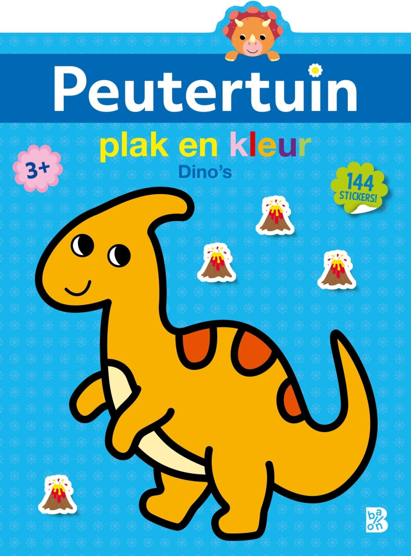 Ballon plak en kleur peutertuin dino's 2+