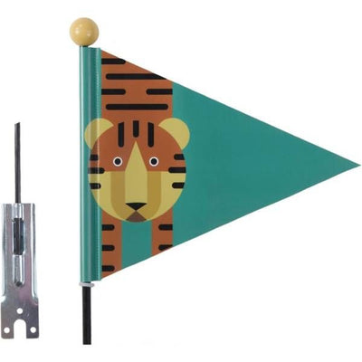 Bandiera di sicurezza pexkids tigre verde con stampa tigre