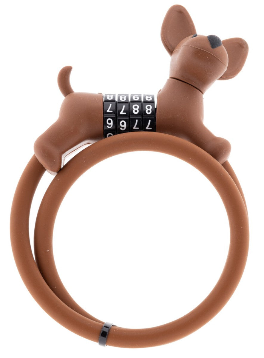 Pexkids figura cable lock marrón flappie el perro guardián silicona