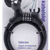 Lucchetto con cavo numerico Pexkids nero Flappie il cane da guardia in silicone