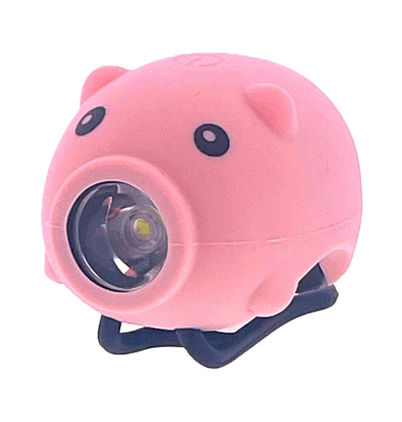 Pexkids Lampada LED Maiale con corno, ricaricabile tramite USB, rosa