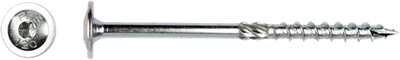 Pgb-europa pfs+ | tornillo para madera cabeza brida pfs t40 ø 8x60 zn | 50 piezas pfettg001008000603