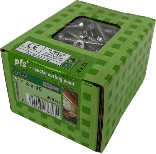 Pgb-Europa pfs+ | vite per truciolare inox pfs+ vk-t ø 4,0x35 a2 - 200 pezzi - pfwvtva00004000353