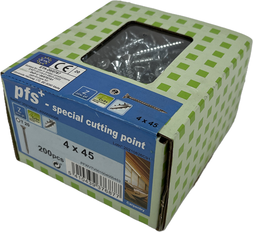 Pgb-Europa pfs+ | vite per truciolare pfs+ vzk-t ø 4,0x45 zn - 200 pezzi - pfwvtv001004000453