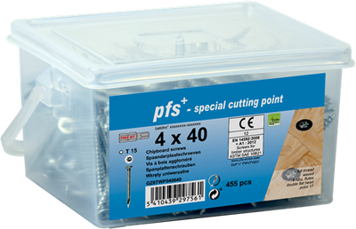 Pgb-europa pgb-sujetadores | tornillo para aglomerado pfs-t ø 5x80 tx25 | 140 piezas