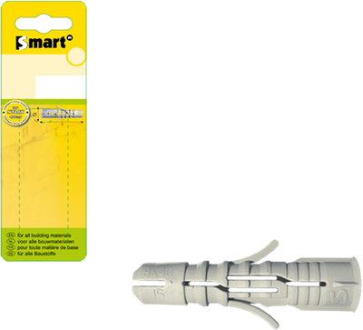 Pgb-europe smart | nylon plug met boord ø 10x50 grijs | 25 st sm00bpn00100050gh
