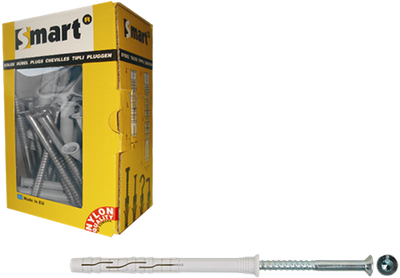 Pgb-europe smart | raamplug +schroef vzk tx ø 8x120 nzn | 50 st sm0rptn01080120e