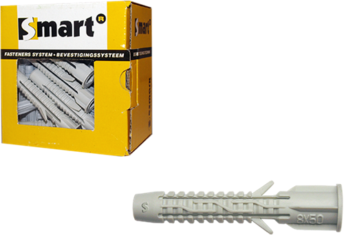 Pgb-europe smart | universeelplug met boord ø 8x50 ny | 50 st - sm00upn00080050e